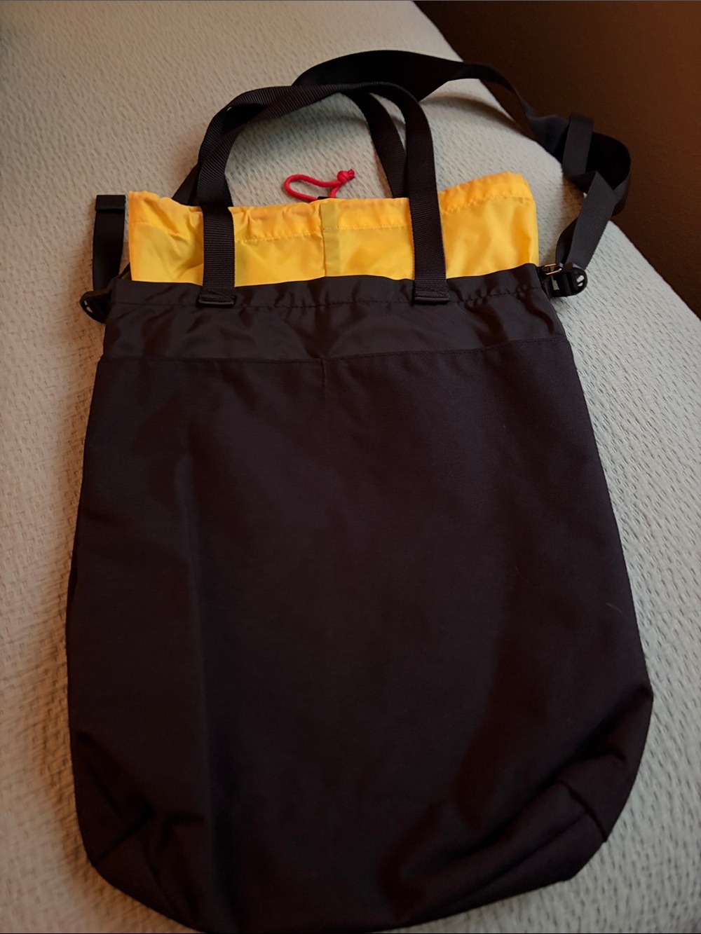Topo Designs Black and Yellow Cinch Tote - Picture 4 of 4
